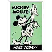 Mickey Mouse Here Today Poster Stone Artwork